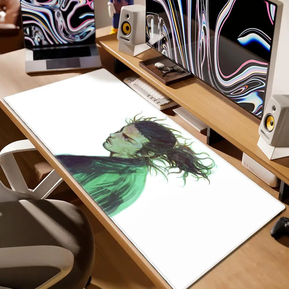 Japan Samurai Mouse Pad Laptop Vagabond Manga Keyboard Pad XXL Anime Mousepad PC Gaming Accessories Desk Mat Game Cabinet Carpet