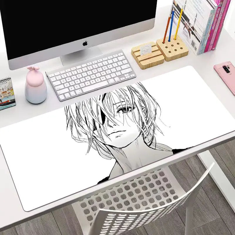 Chainsaw Man Anime mouse pad Large desk pad xxl rubber keyboard mouse carpet anti-slip gamer mousepad laptop Makima desk mat