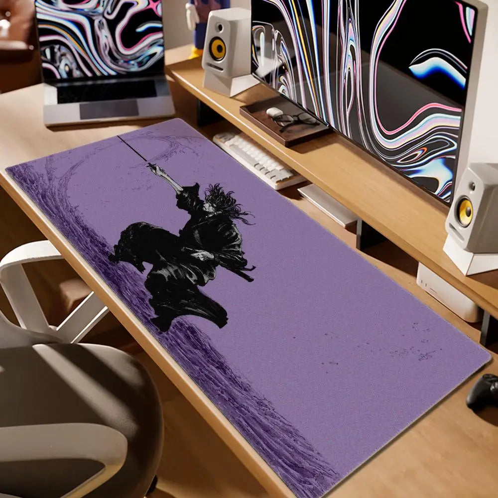 Japan Samurai Mouse Pad Laptop Vagabond Manga Keyboard Pad XXL Anime Mousepad PC Gaming Accessories Desk Mat Game Cabinet Carpet