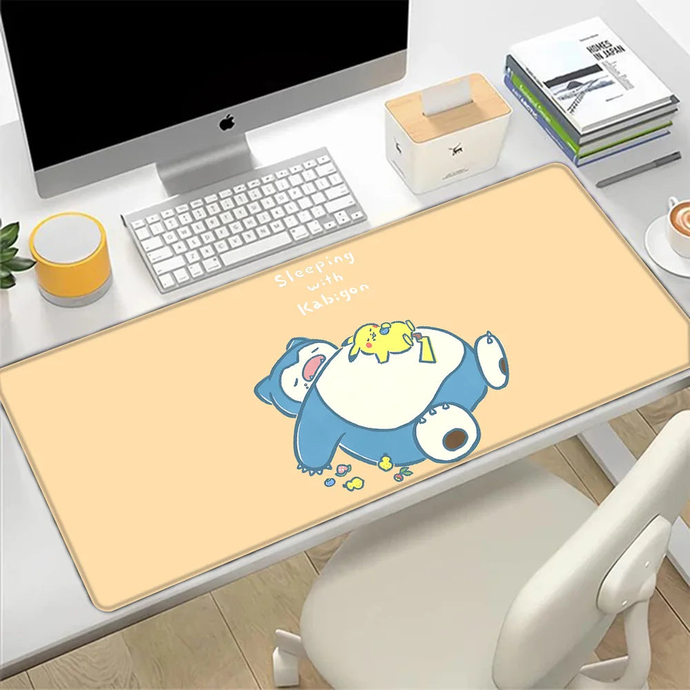 Snorlax Mousepad HD Printing Computer Gamers Locking Edge Non-slip Mouse Pad XXL90x40cm Keyboard PC Desk Pad