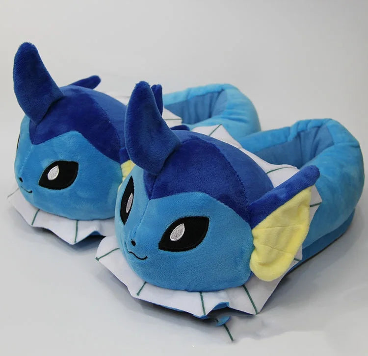 Pokemon Pikachu Eevee Snorlax Squirtle Indoor Slippers Flat Home Cute Cartoon Slippers Unisex Couple Animal Warm Non-slip Shoes