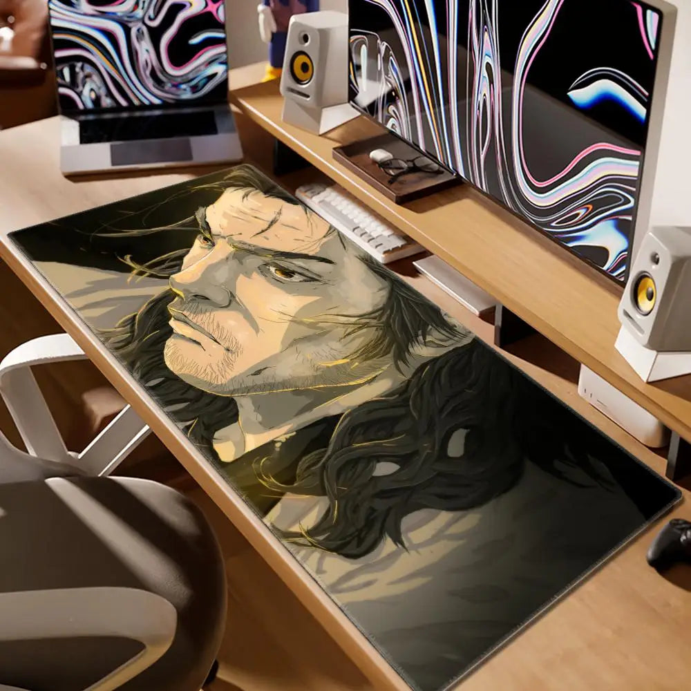 Japan Samurai Mouse Pad Laptop Vagabond Manga Keyboard Pad XXL Anime Mousepad PC Gaming Accessories Desk Mat Game Cabinet Carpet