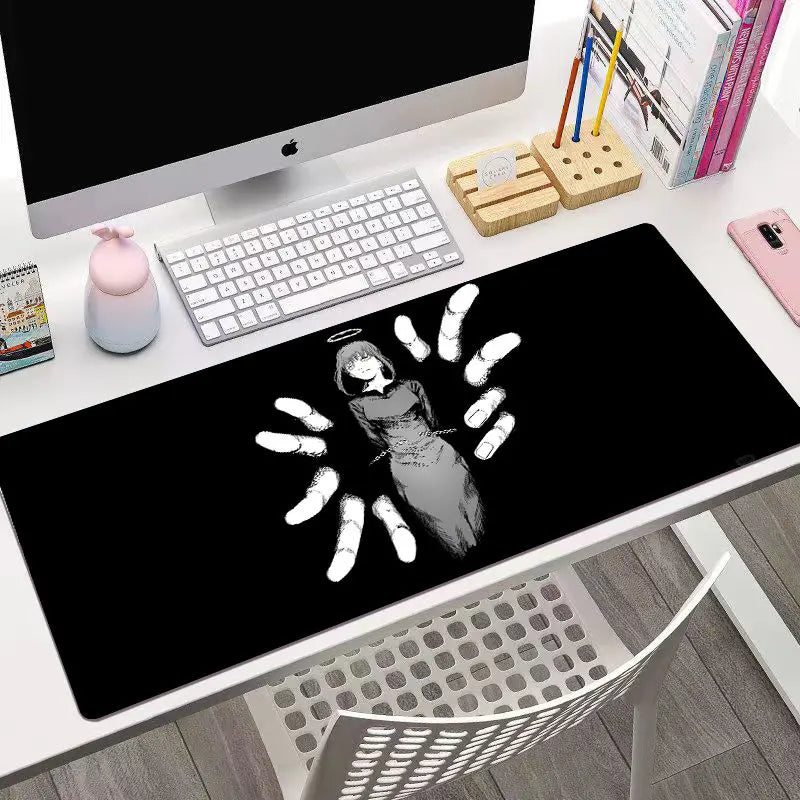Chainsaw Man Anime mouse pad Large desk pad xxl rubber keyboard mouse carpet anti-slip gamer mousepad laptop Makima desk mat