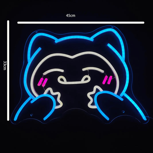 Anime Cute Bear Neon Light Custom Led Neon Sign Indoor Wall Lights Bedroom Gameroom Decorating Home Kids Room Gift