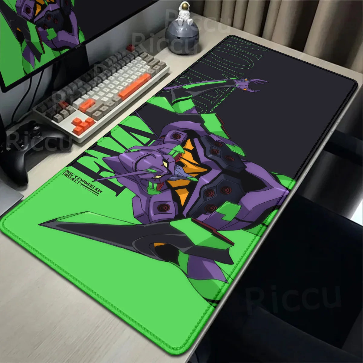 Anime Mousepad E-Evangelions Gamer Non-slip Deskmat Xl Large Gaming Office Accessories Mouse Pad Suture Edge Rubber Keyboard Rug