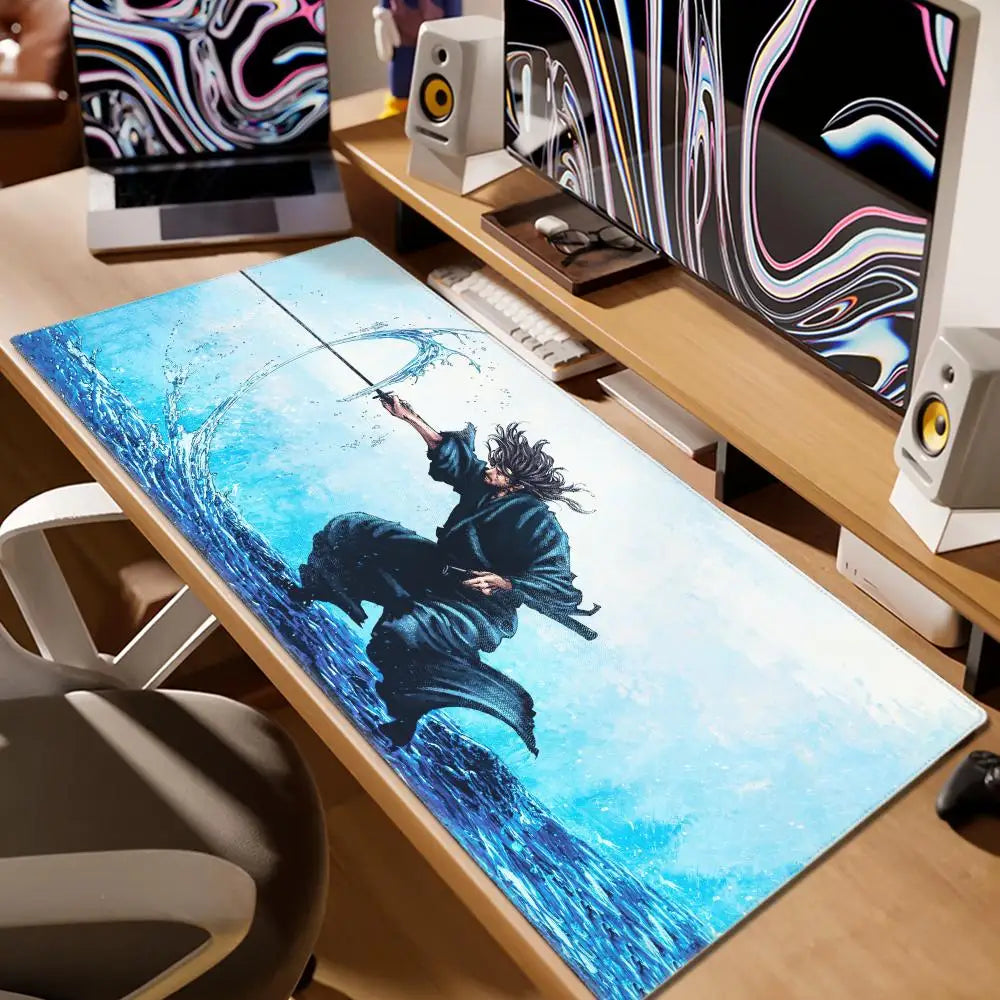 Japan Samurai Mouse Pad Laptop Vagabond Manga Keyboard Pad XXL Anime Mousepad PC Gaming Accessories Desk Mat Game Cabinet Carpet