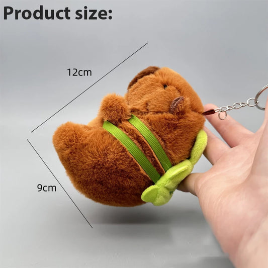 New Capibara Plush Toy Simulation Capibara Anime Plush Keychain Strawberry Hat Turtle Bag Cute Doll Plush Animal Plush Toy