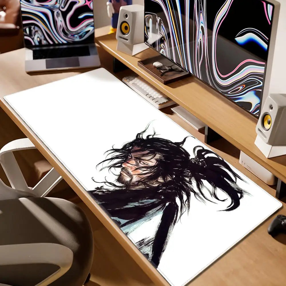 Japan Samurai Mouse Pad Laptop Vagabond Manga Keyboard Pad XXL Anime Mousepad PC Gaming Accessories Desk Mat Game Cabinet Carpet