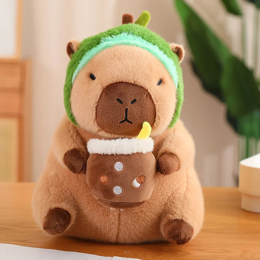 Kawaii Capybara Plush Toy Lovely Capybara Turn to Dinosaur Rabbit Unicorn Stuffed Doll Soft Cartoon Animal Pillow Girl Gift