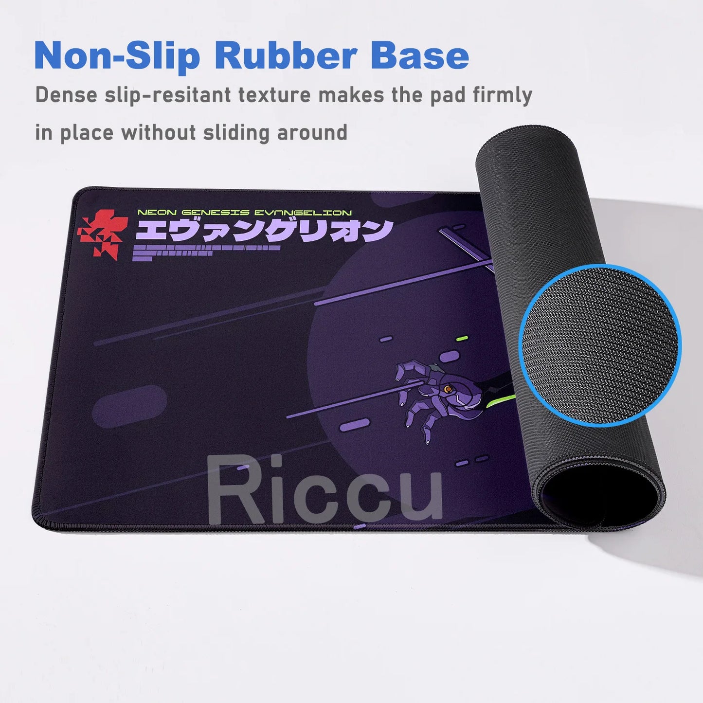 Anime Mousepad E-Evangelions Gamer Non-slip Deskmat Xl Large Gaming Office Accessories Mouse Pad Suture Edge Rubber Keyboard Rug