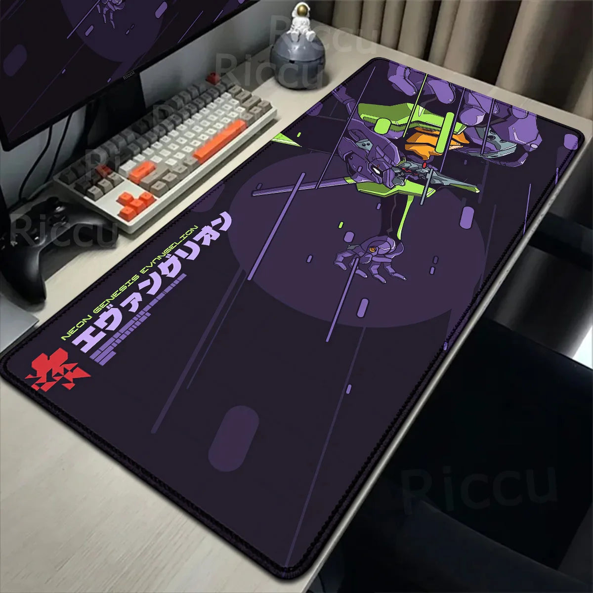 Anime Mousepad E-Evangelions Gamer Non-slip Deskmat Xl Large Gaming Office Accessories Mouse Pad Suture Edge Rubber Keyboard Rug