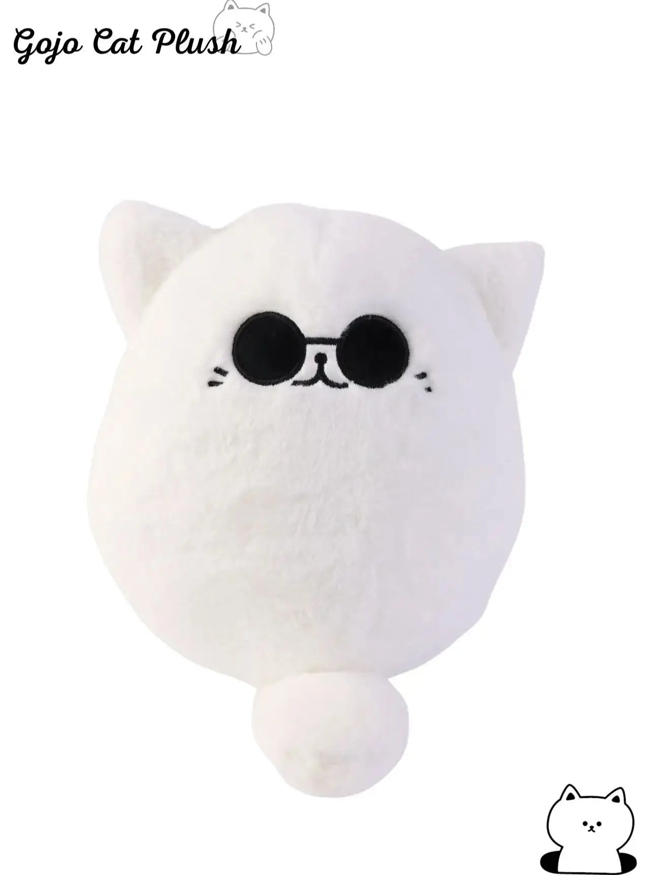 30cm Soft Gojo Cat Plush Pillow Hot Anime Sunglasses White Cat Plushies Toys Stuffed Animals Doll Home Decor Kids Birthday Gift