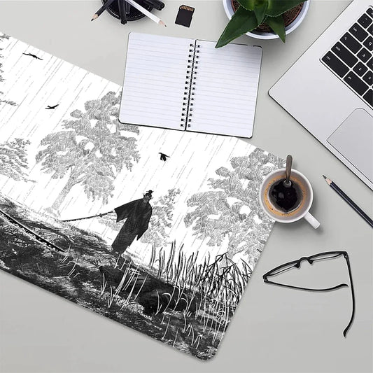 Manga Vagabond XXL Mouse Pad Large Non-Slip Mouse Mat 900x400mm Gaming Mousepad Gamer Professional Rubber Computer Keyboard Pad