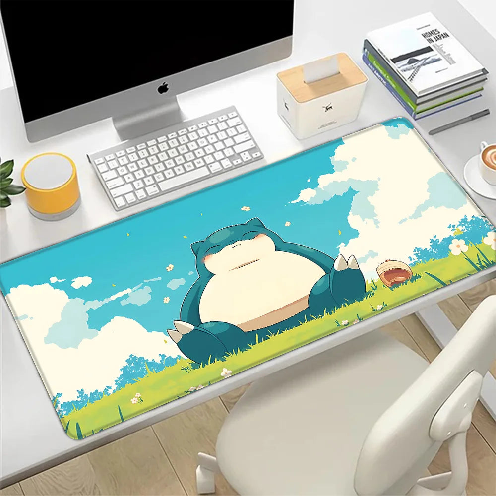 Snorlax Mousepad HD Printing Computer Gamers Locking Edge Non-slip Mouse Pad XXL90x40cm Keyboard PC Desk Pad